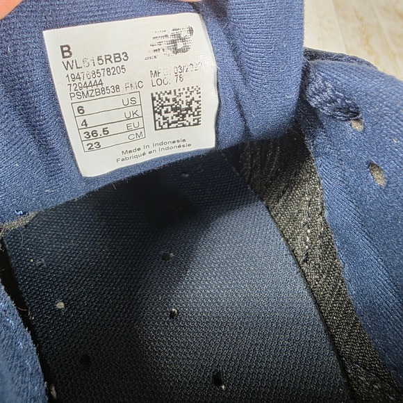 New Balance 515 Sneakers Navy Blue Suede Athletic Shoes Women's Size 6 - Picture 8 of 8